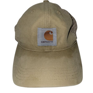 Carhartt Men's Buffalo Sandstone Meshback Cap - Dark Khaki, One Size
